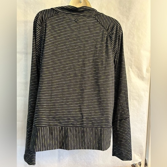 Prana Alicia stripped long sleeve mock neck pull over women’s top Sz-XL Z1 - Picture 3 of 8